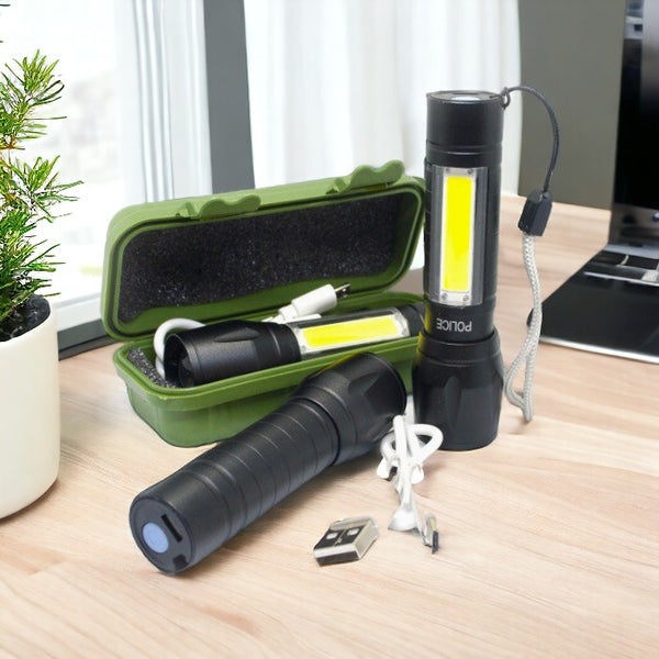 Rechargeable Handy Pocket Torch with Lamp