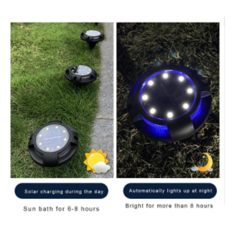 Solar Outdoor Buried LED Light - 4Pcs