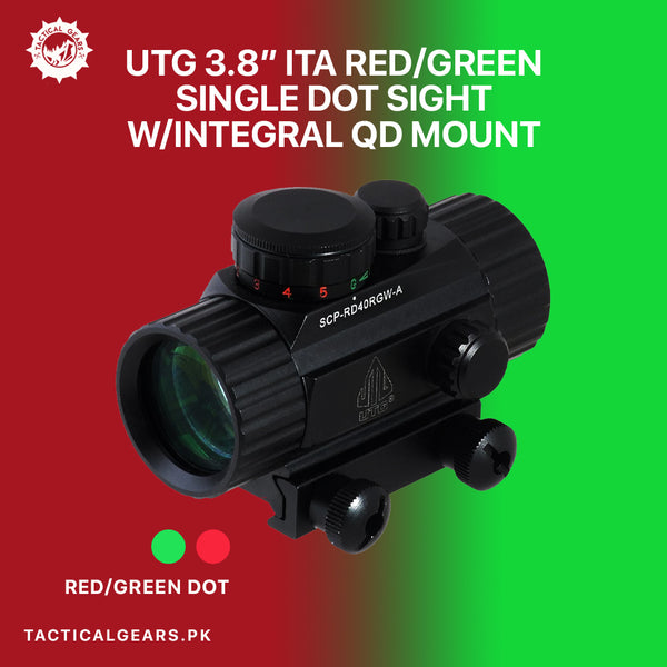 UTG 3.8" ITA Red/Green Single Dot Sight w/Integral QD Mount