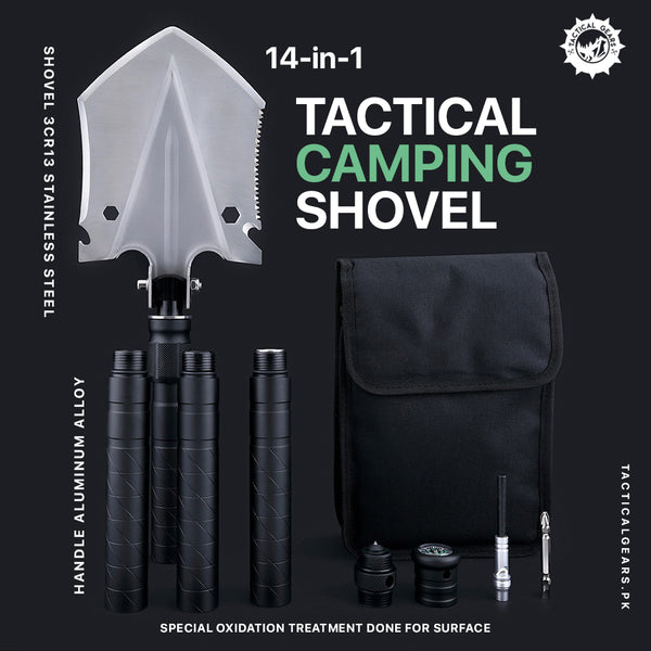 14-in-1 Tactical Camping Shovel
