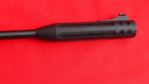 High Force Silenced Air Rifle with Safety featuring black barrel, perforated muzzle brake