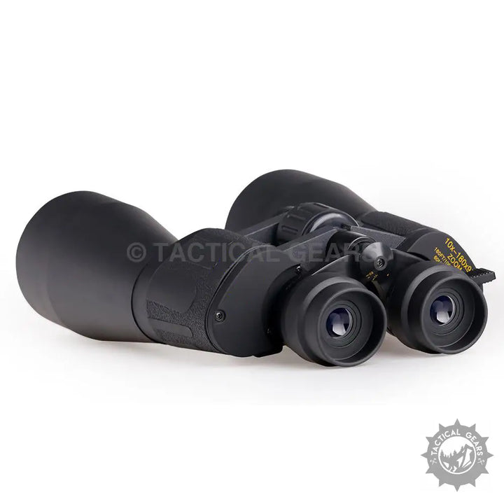 Black Bushnell 10-90x80 HD zooming binoculars with objective lenses for clear viewing