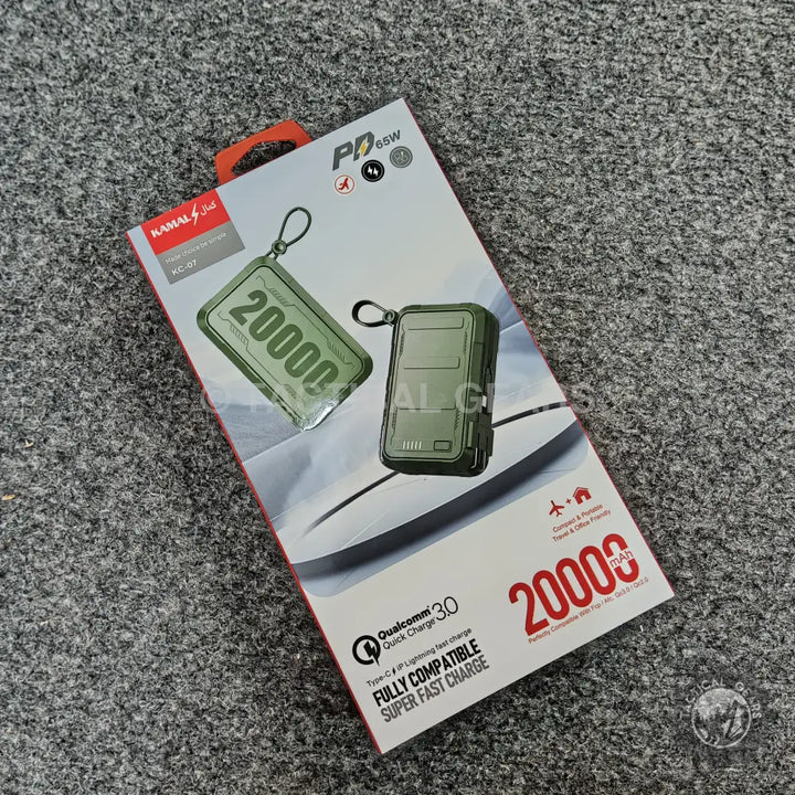 20,000mAH Power Bank || Army Green Color