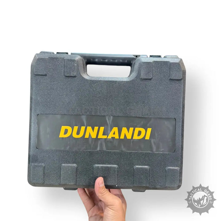 Black plastic storage case with handle for 24V Drill Machine and Tool Set