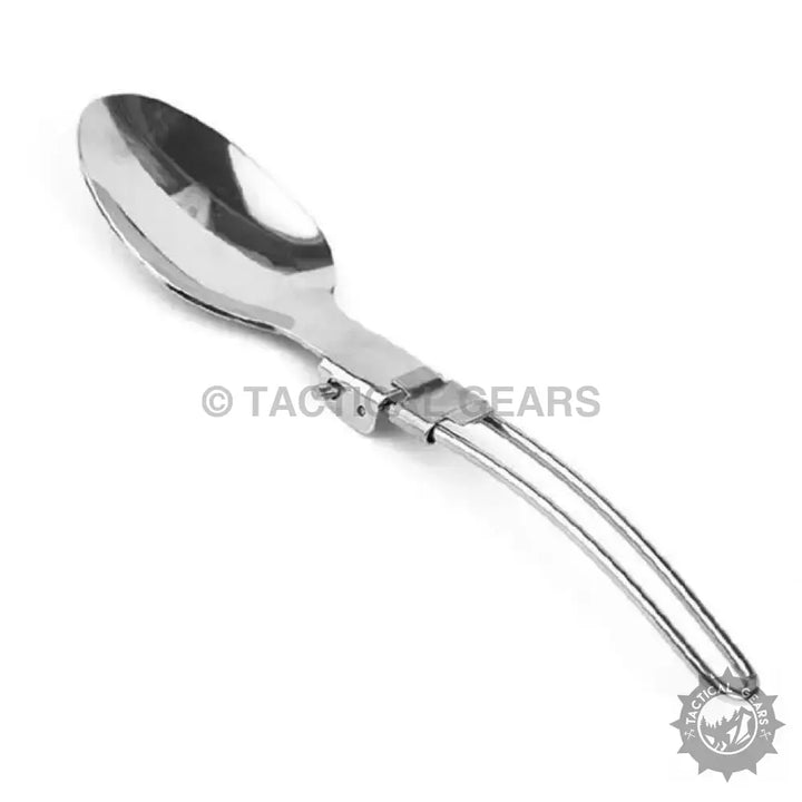 Stainless steel folding spoon from 3Pcs Camping Hiking Picnic Foldable Cutlery Set