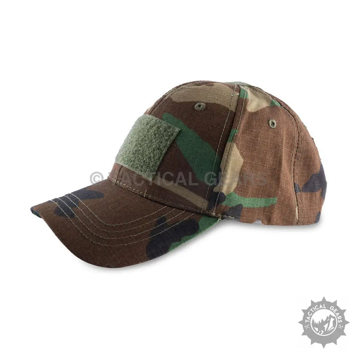 Camo tactical baseball cap with front velcro patch for 5.11 P Cap product display