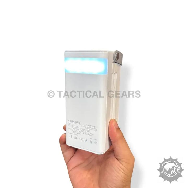 White portable 50000mAh 20W PD Fast Power Bank with illuminated strip for fast charging