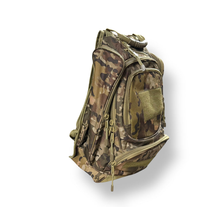 Camouflage tactical shoulder sling backpack with multiple pockets, 50L waterproof camouflage design