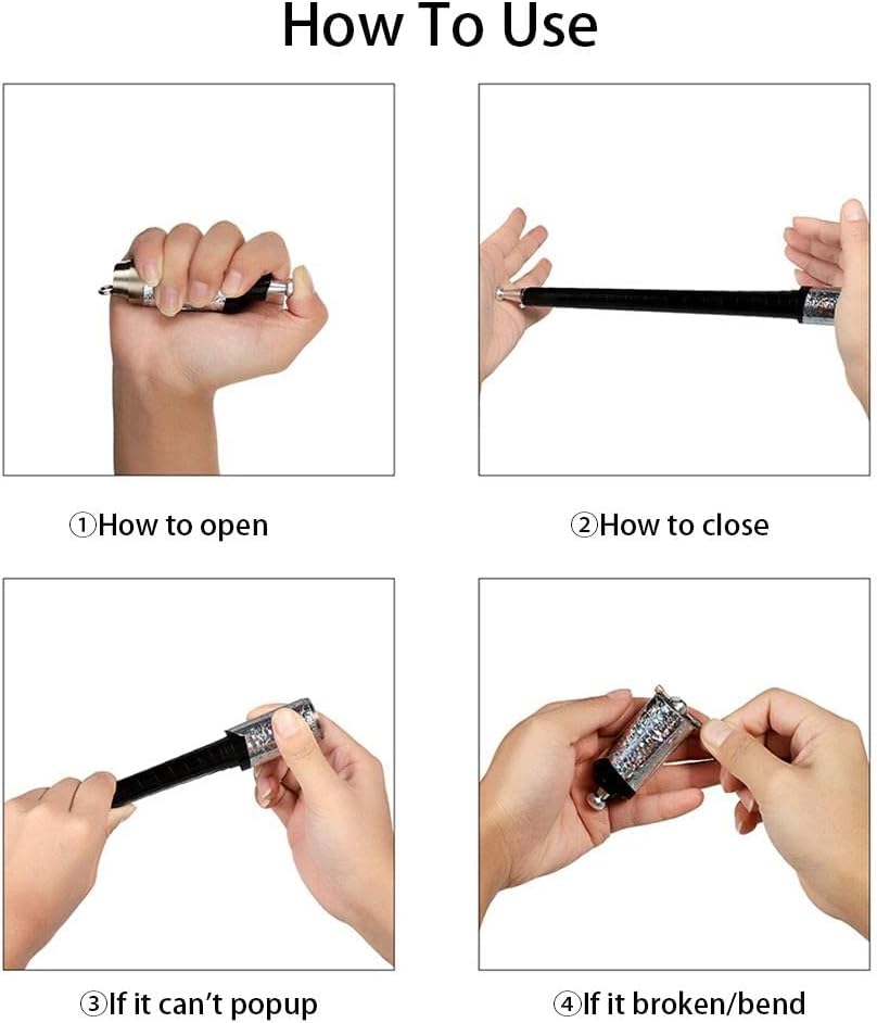 Instructions for using the magic telescopic stick, a retractable telescopic baton.