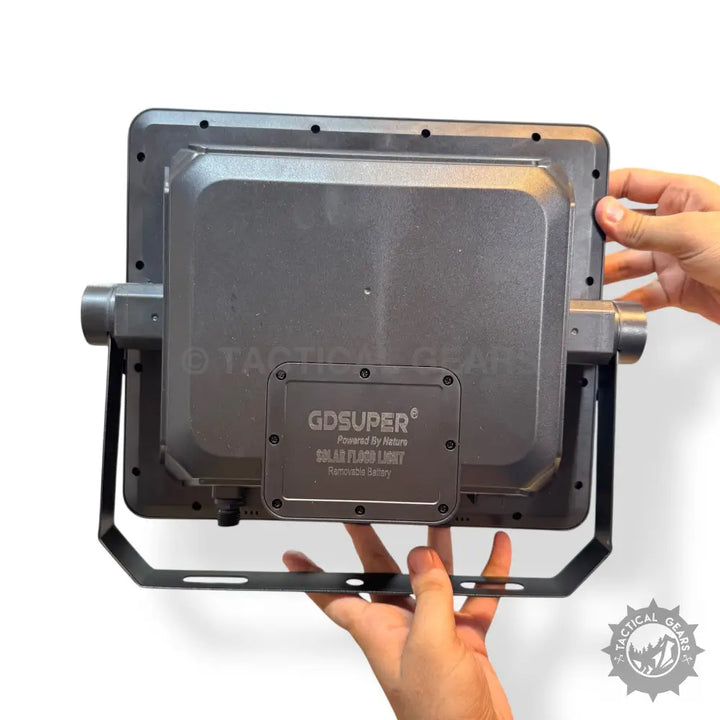 Dark grey 600w Solar Floodlight with LED Beads and adjustable mounting bracket