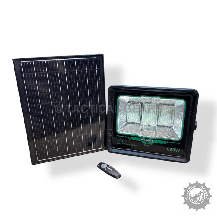 600w Solar Floodlight with LED Beads and Solar Panel, remote control for outdoor lighting