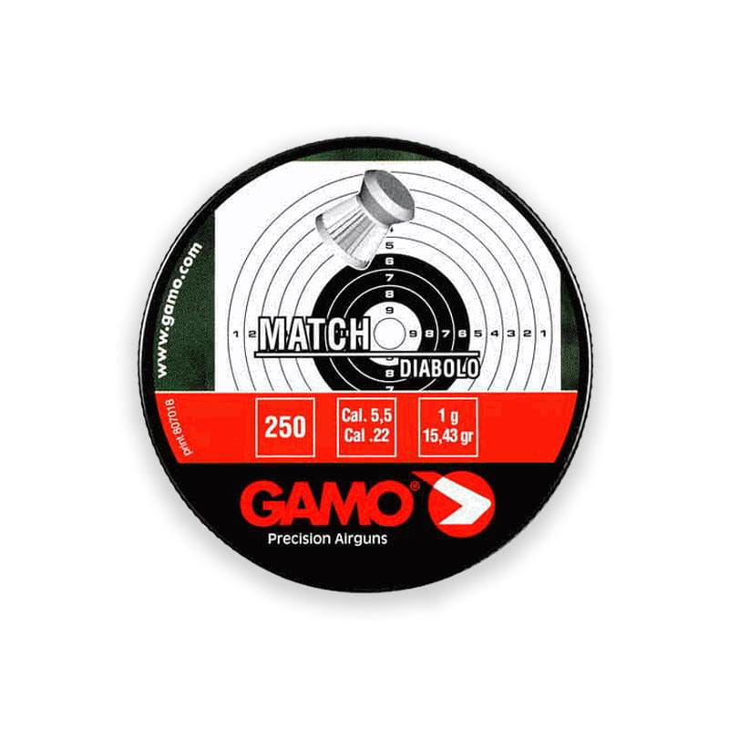 Gamo Match Diabolo airgun pellets tin for precise shooting and target practice