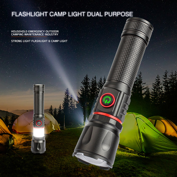 Rechargeable Alloy Flashlights 360 Degree COB Work Light with Strong Magnet