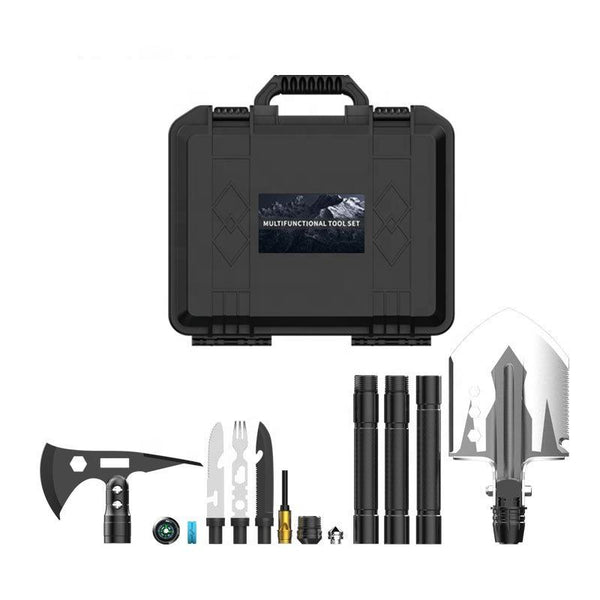 Tactical Folding Shovel and Survival Tool Kit