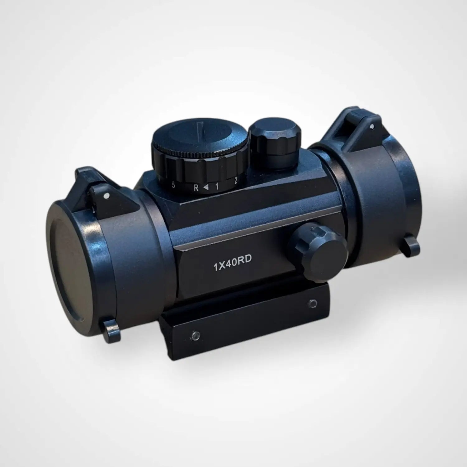 Black tactical 1x40RD Red Green Dot Reflex Sight with adjustable brightness and green dot display