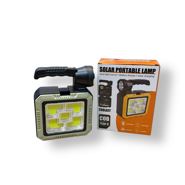 Solar Portable Lamp with Flashlight and Toolkit