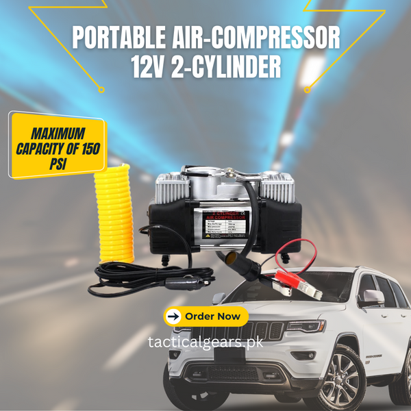 Portable Air-Compressor 12V 2-Cylinder