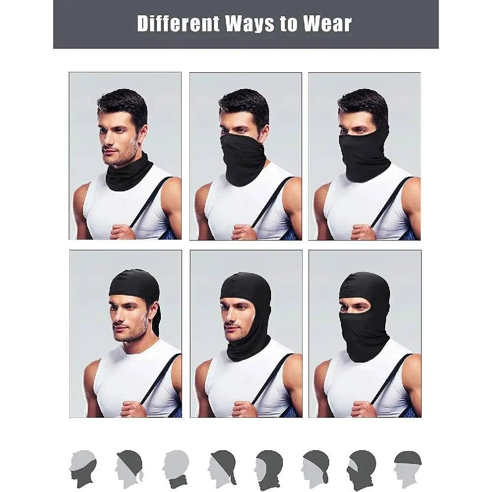 Black Balaclava Neck Gaiter versatile multi-way balaclava neck for outdoor activities