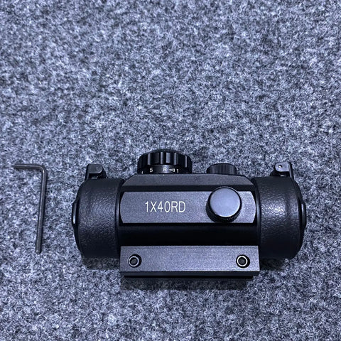 Black 1x40 Red Dot Sight with Red and Green Reticles and Allen Wrench