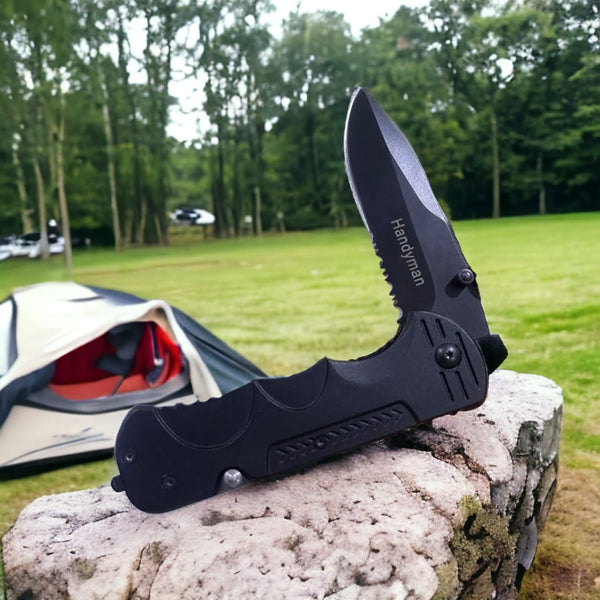 Handyman Matt Black Folding Knife