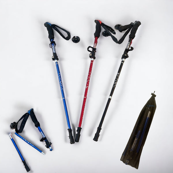 Straight Handle Folding Trekking Poles