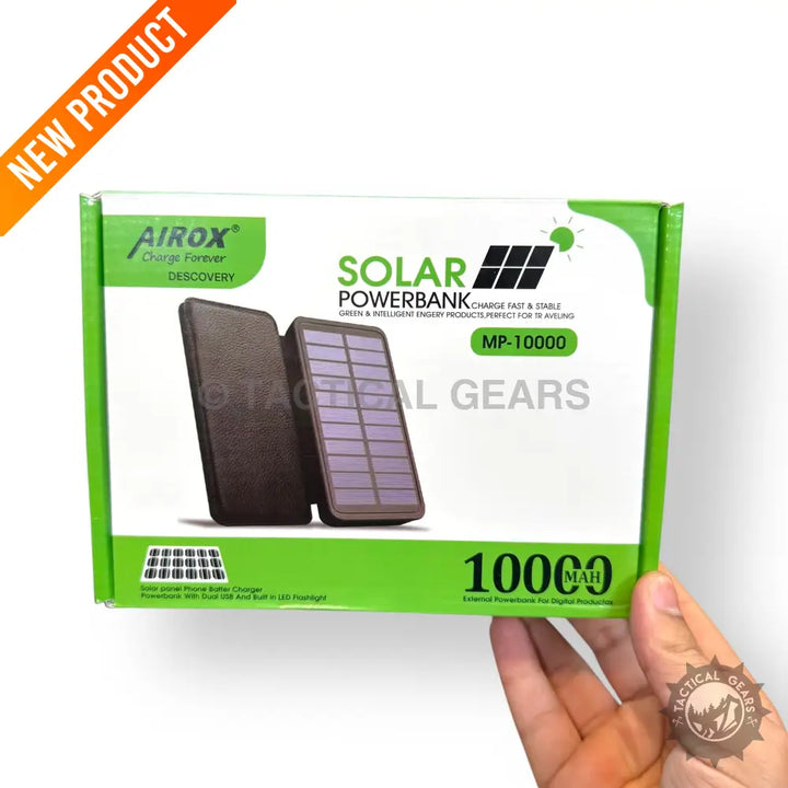 Green and white solar power bank box for AIROX MP-10000 Solar Power Bank 10000mAh