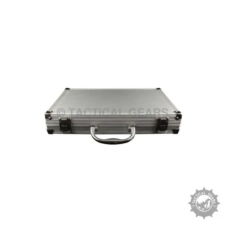 Silver aluminum carrying case for Universal Cleaning Kit with cal brush and cleaning mop
