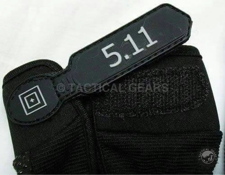 Black tactical anti-skid gloves with 5.11 logo for shooting gym and work use