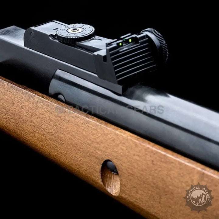 Artemis SR-1250W airgun with wooden stock and adjustable rear sights for precision shooting
