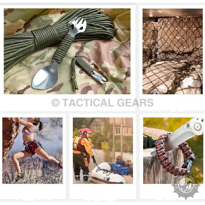 Outdoor survival products including a 35 Meters 4mm Paracord Rope for camping and hiking