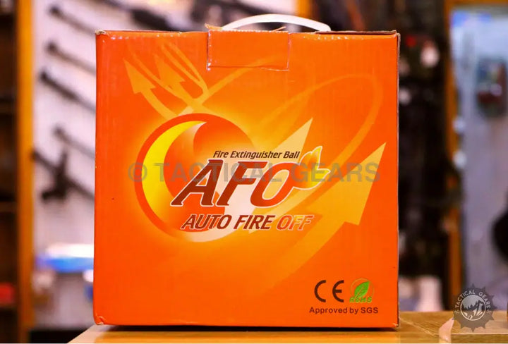 Orange box for Fireball Automatic Fire Extinguisher Ball safety device