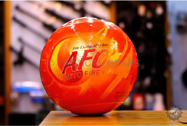 Red fire extinguisher ball for fireball automatic fire safety and quick response