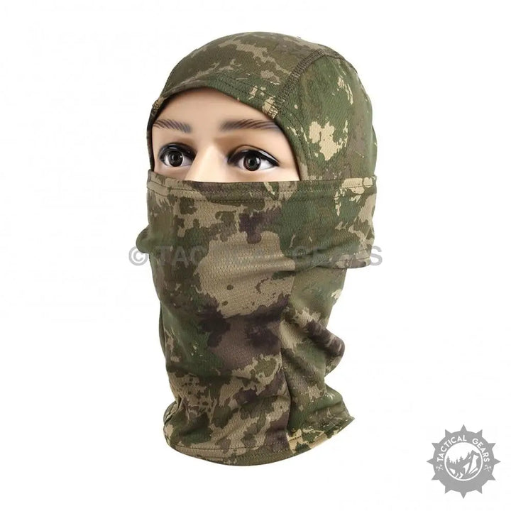 Camouflage balaclava neck gaiter cap with digital pattern for outdoor protection