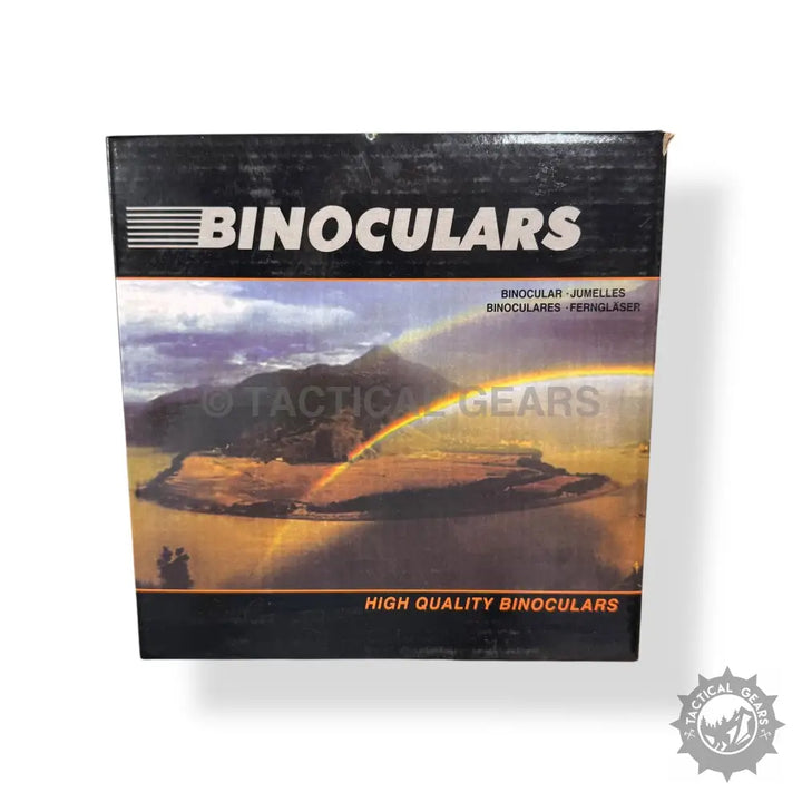 Benko 26x50 binoculars in black box with scenic landscape and rainbow view