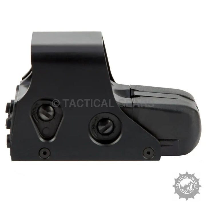 Black tactical holographic weapon sight for precise red dot sight targeting