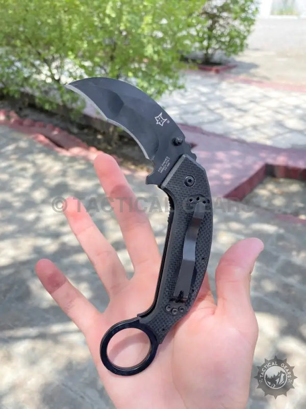 Black Folding Karambit | by Fox Knives Knives