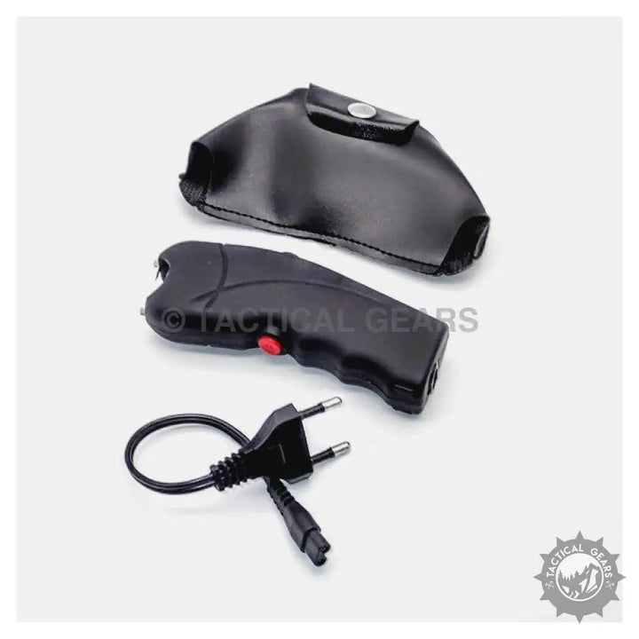 Professional stun gun with holster and charging cable for self-defense safety