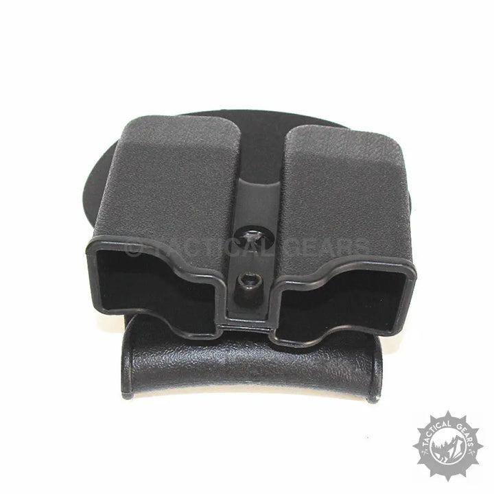 Black polymer double mag pouch for Beretta pistols tactical use