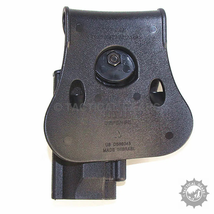 Black polymer holster with adjustable retention and mag pouch for Beretta pistols