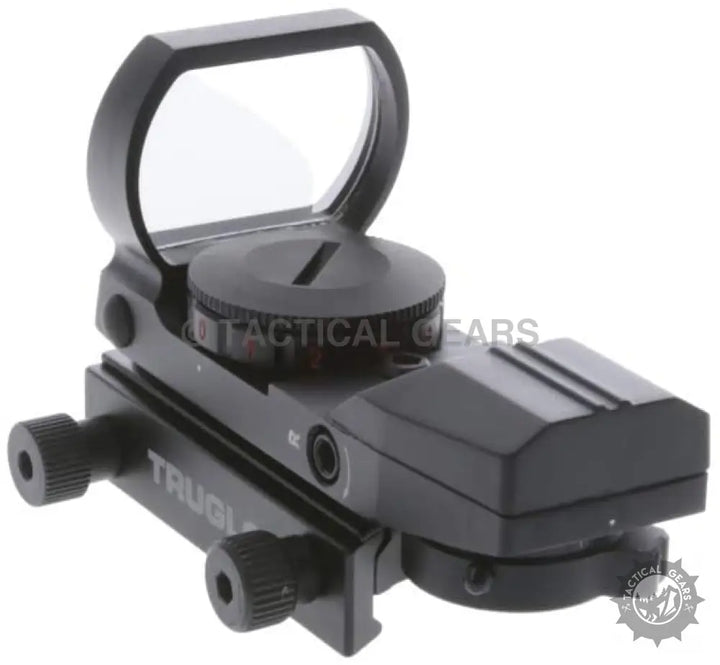Black Truglo Reflex Red Dot Sight with rectangular viewing window and adjustment knobs