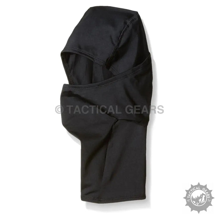 Black balaclava tactical under armor hood ideal as ski mask and adventure partner
