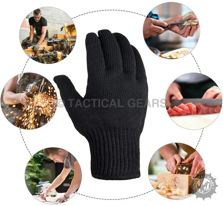 Black cut-resistant safety glove from Anti Cut Gloves line, ideal for cut protection
