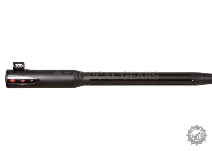 Black rifle barrel with red dot sights on Gamo Whisper Fusion Air Rifle 5.5mm