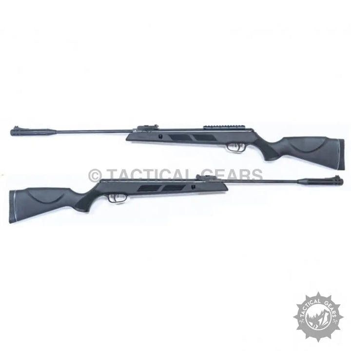 Artemis SR 1000 air rifle with black synthetic stock and long barrel, piston air rifle