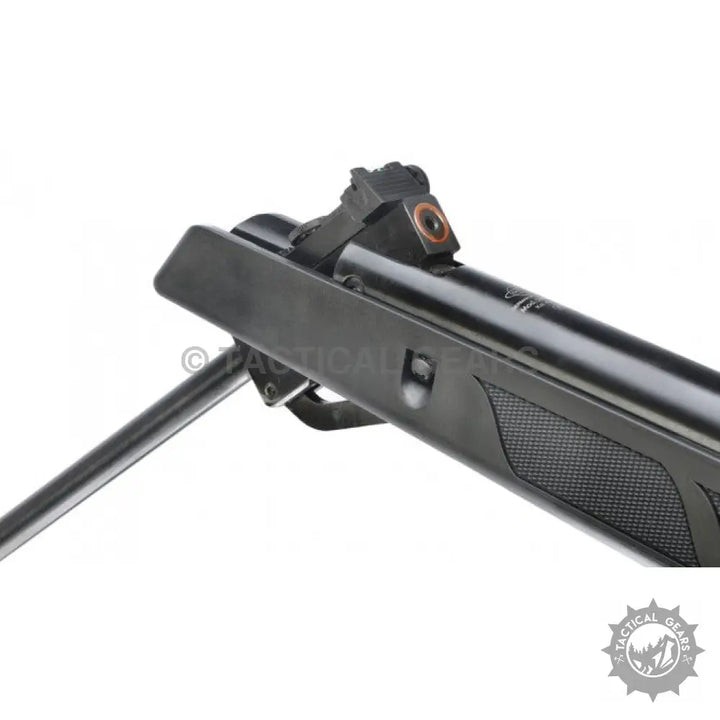 Black Artemis SR 1000 Air Rifle with adjustable rear sight and textured grip, piston air rifle