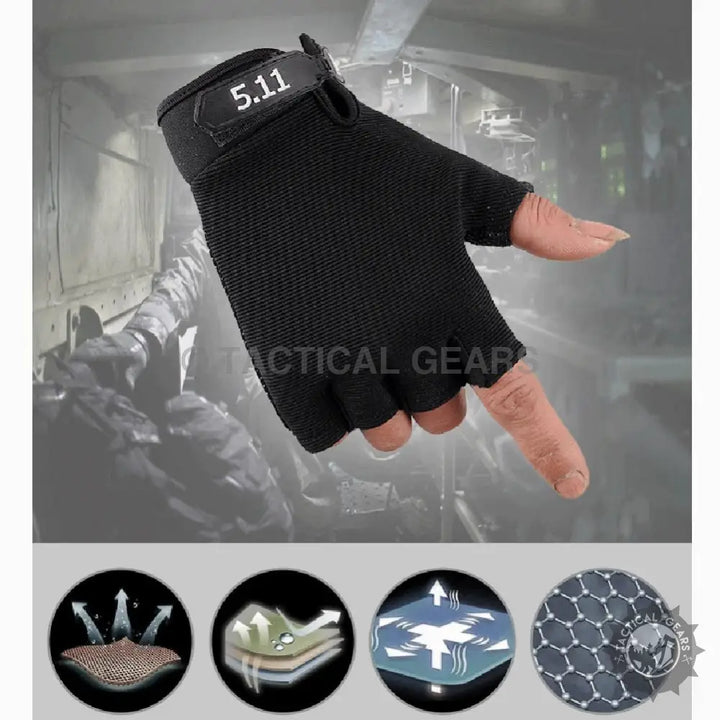 5.11 Half Finger Anti Skid Gloves Wearables