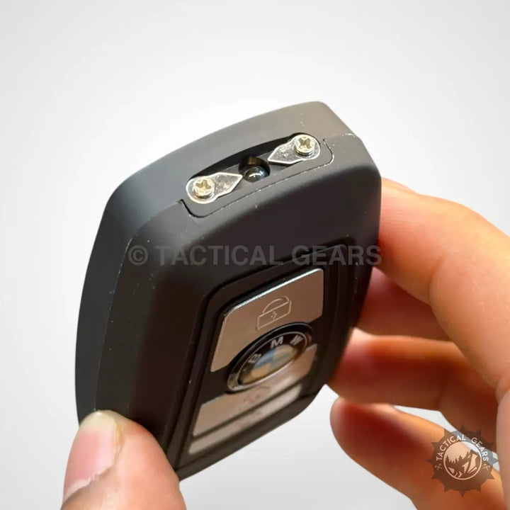 Black BMW Self Defence 3-in-1 stun tool disguised as a key fob for personal safety