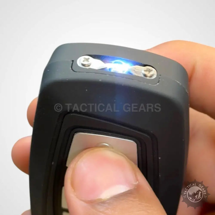 Black BMW Self Defence 3-in-1 stun tool with electric arc, handheld stun gun and key fob
