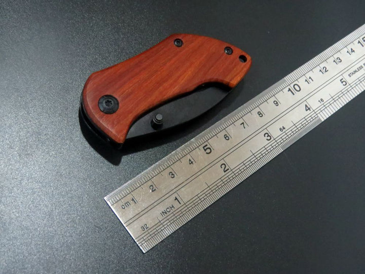 Boker DA33 luxury package opener with wooden folding knife and black handle