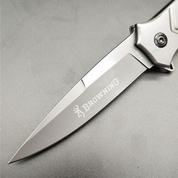 Browning F129 folding knife with 3cm silver blade and handle logo